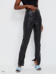 Женские кожаные брюки, штаны зауженные